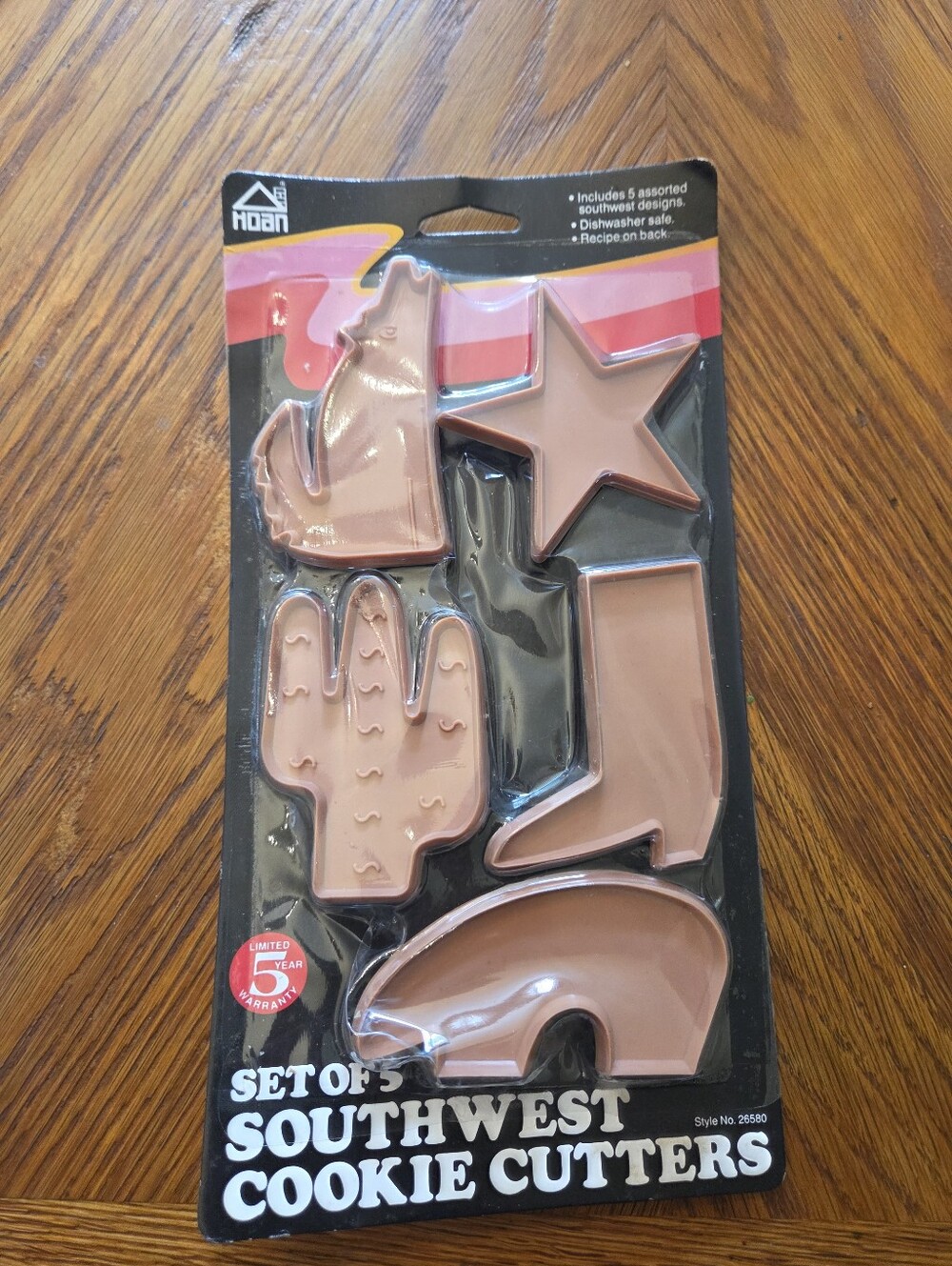 1990 Vintage HOAN Southwest Cookie Cutters Set of 5 NEW and SEALED